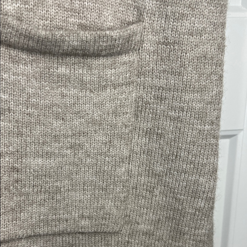 Sleeveless Tan Knit Dress with Pockets - Picture 4 of 4